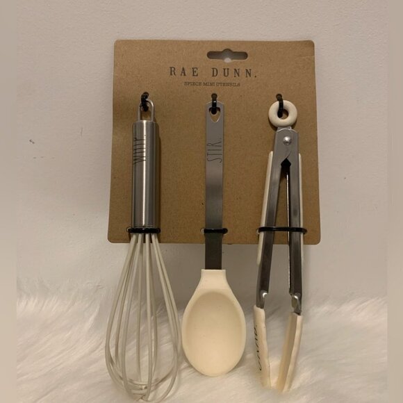 Rae  Dunn 3 pc Mini Utensil Set Brand New - Picture 2 of 8